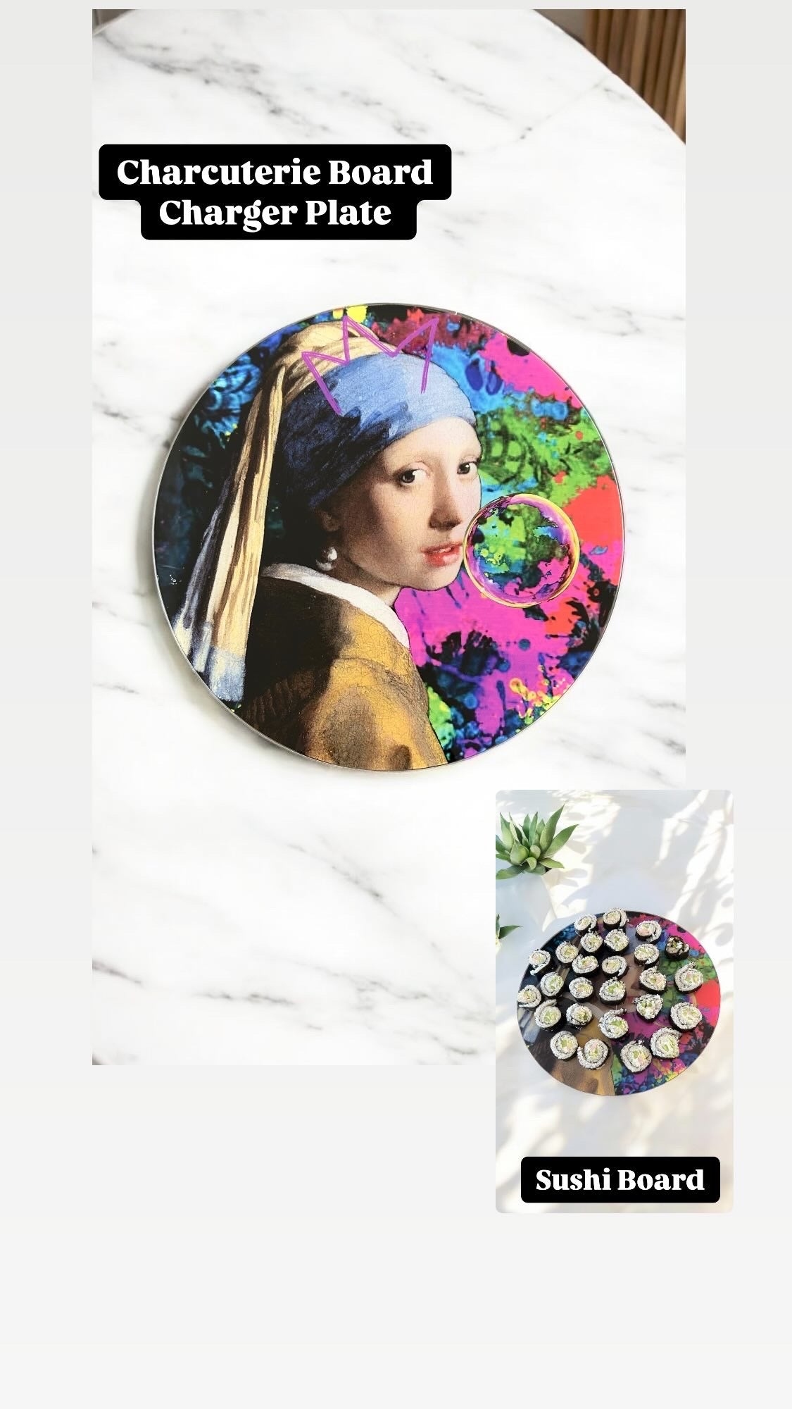 Charger Plate, Charcuterie Board, Food Board.