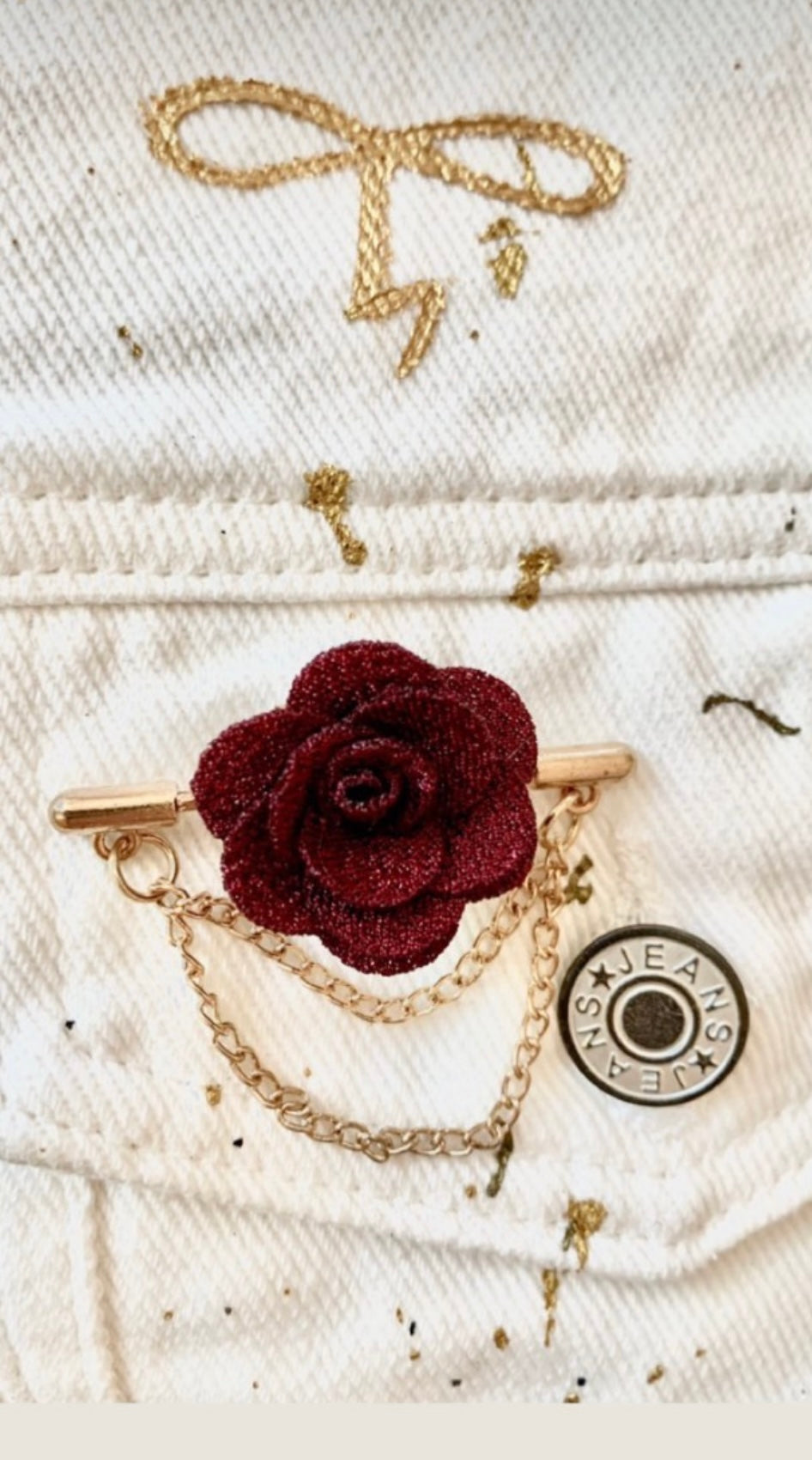 Luxury Felicity Jacket (Handpainted with patches)