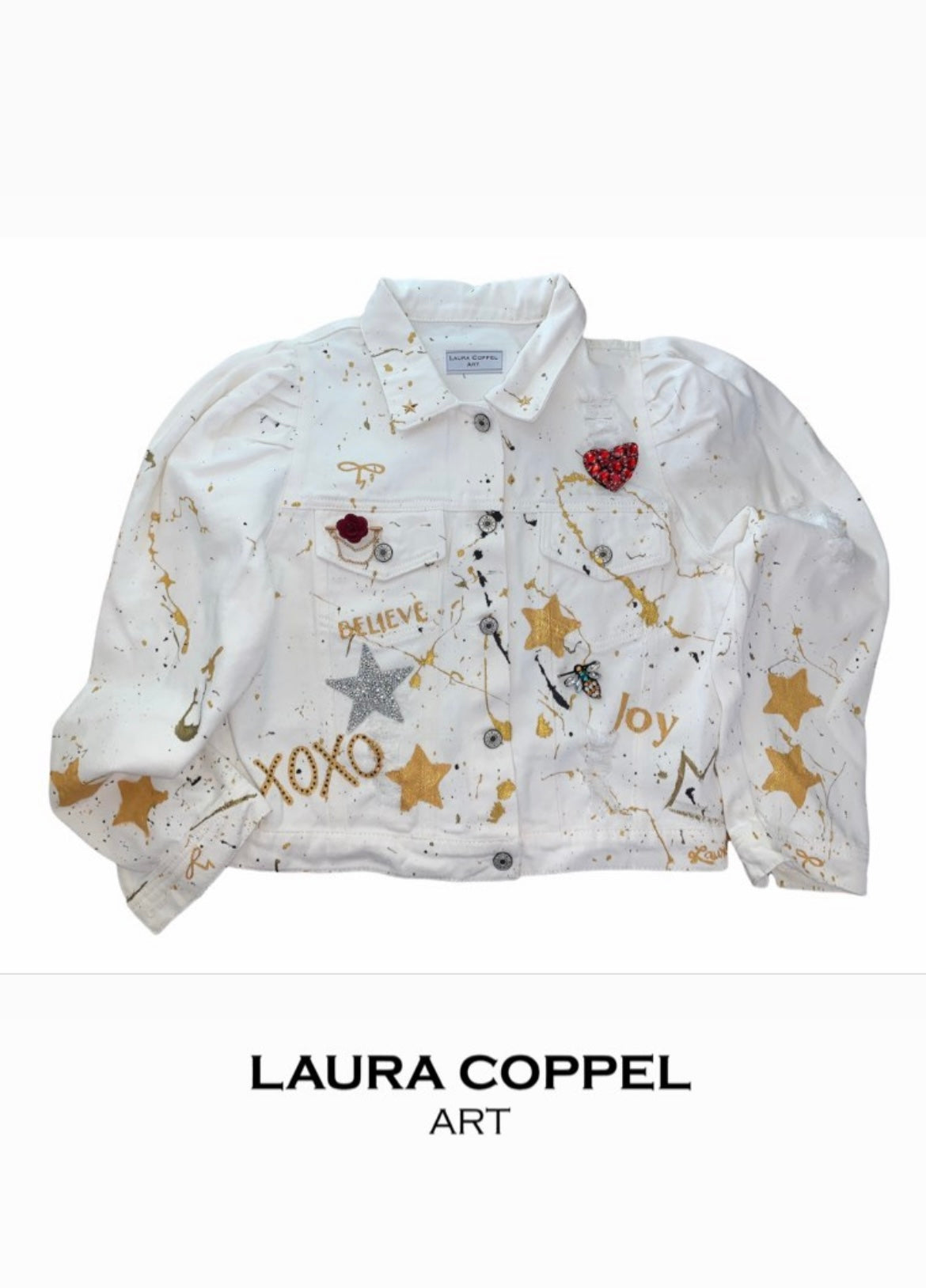Luxury Felicity Jacket (Handpainted with patches)