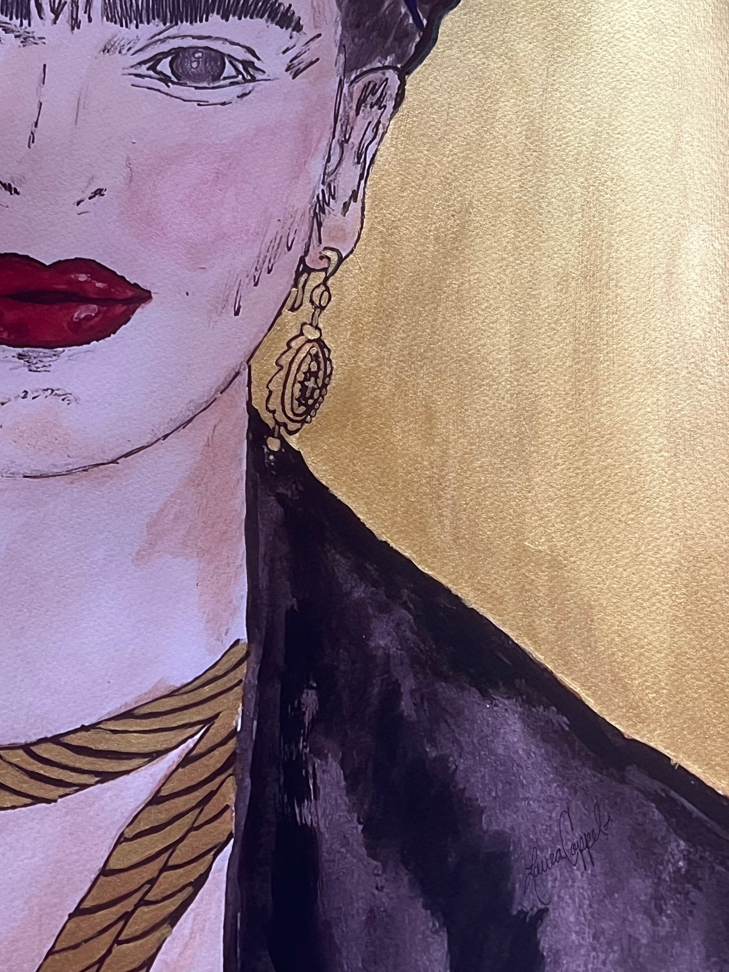 HandPainted Elegance Print on Paper