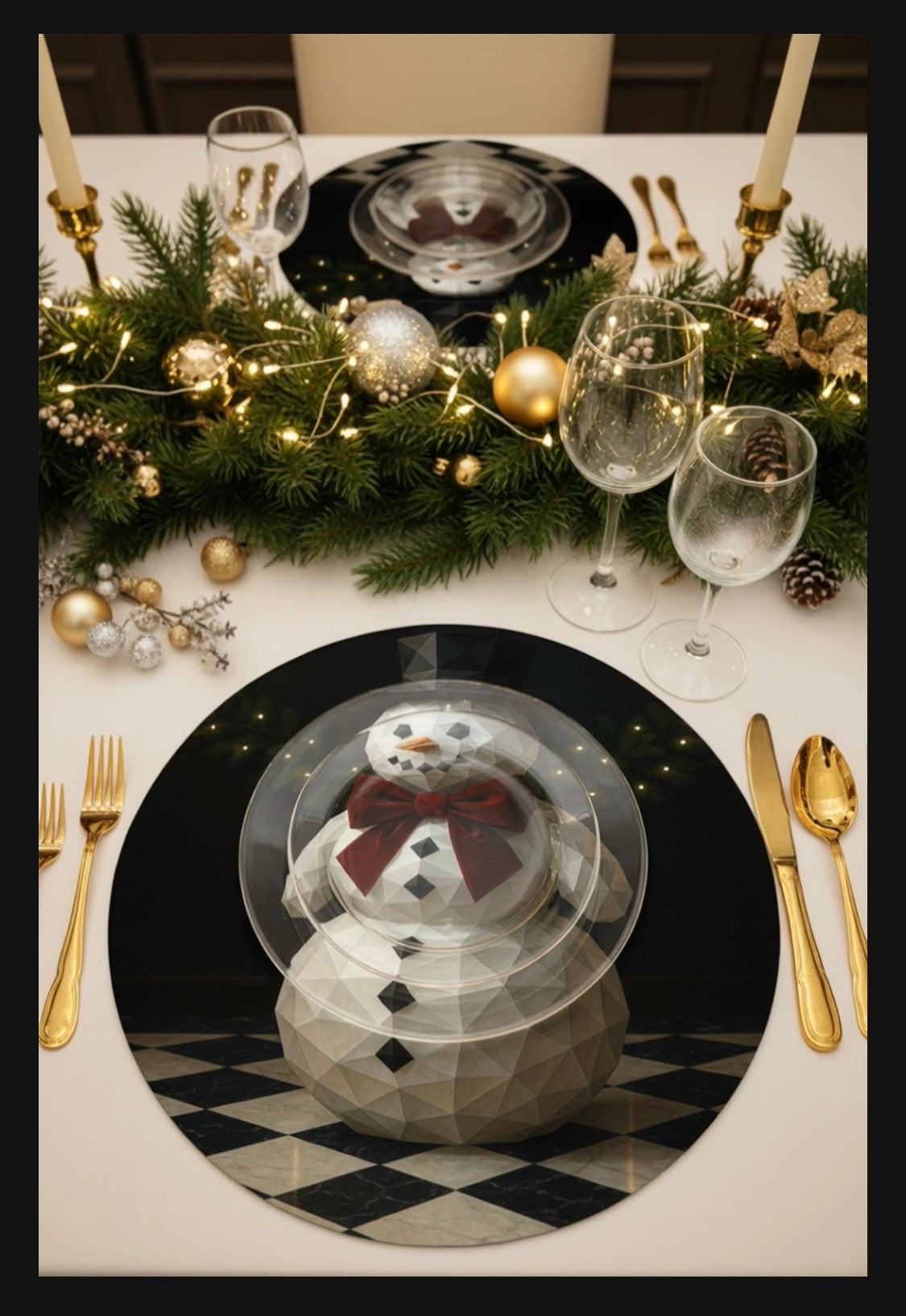Snowman Charger Plate