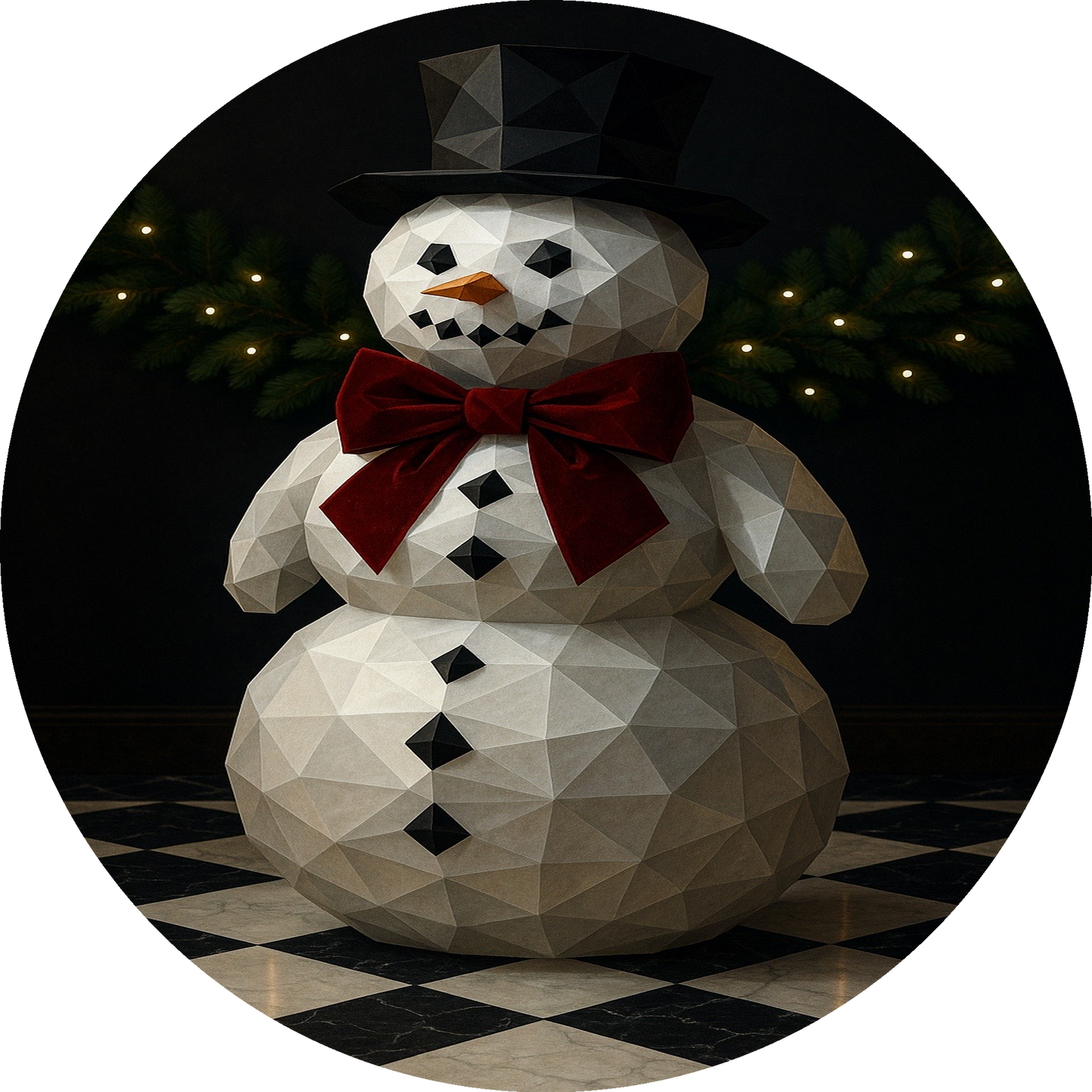 Snowman Charger Plate