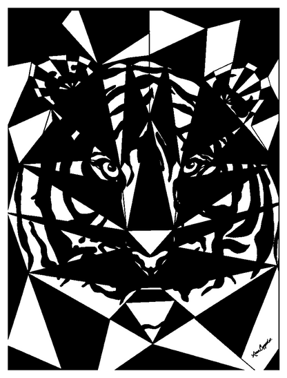 White Bengal Tiger Giclee