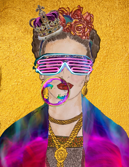 Bubble Frida Neon Giclee