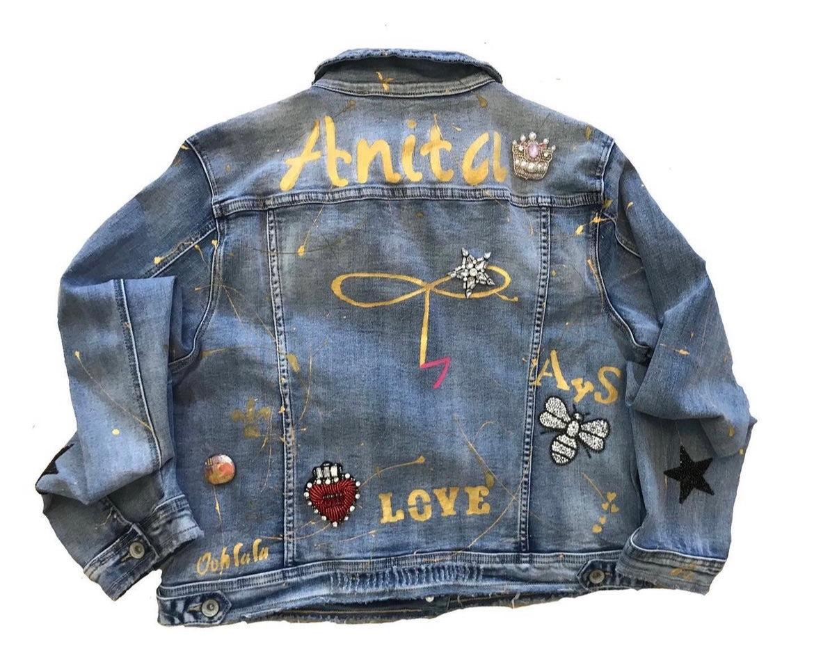 Custom Felicity Jacket (Handpainted or Handpainted With Patches)