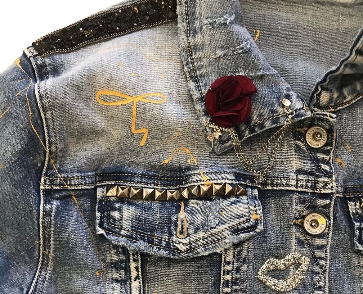 Custom Felicity Jacket (Handpainted or Handpainted With Patches)