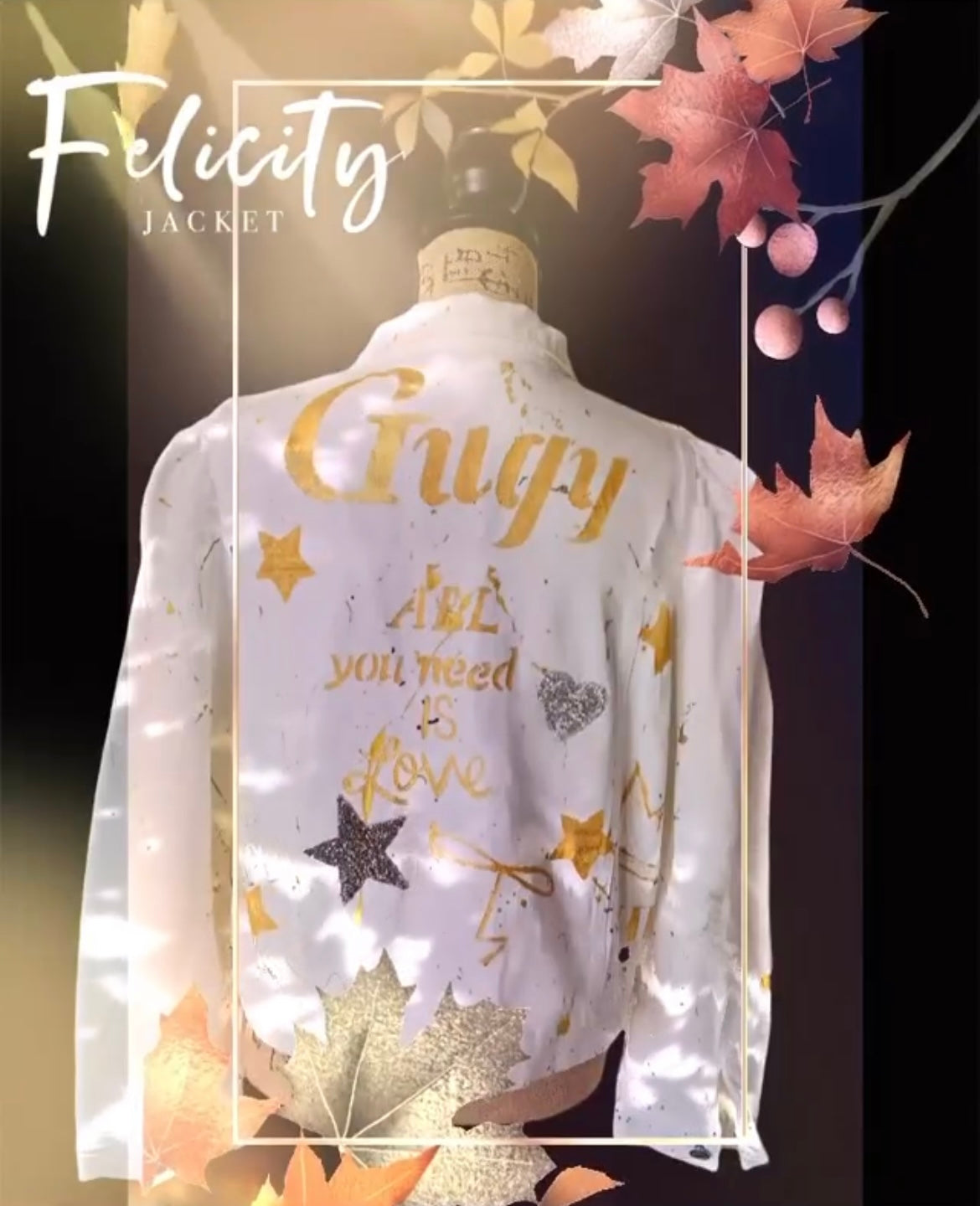 Custom Felicity Jacket (Handpainted or Handpainted With Patches)