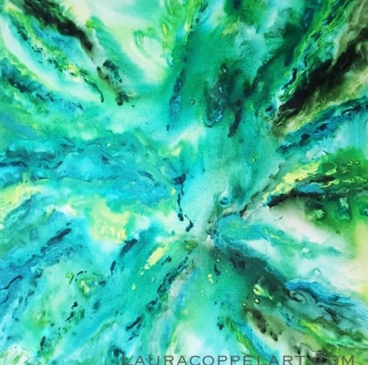 Abstract Painting Green Reef