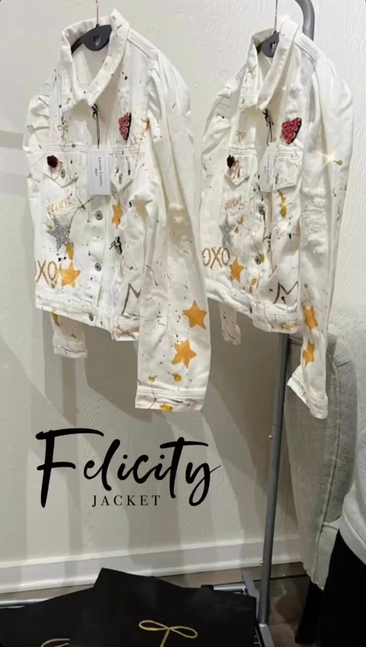 Custom Felicity Jacket (Handpainted or Handpainted With Patches)